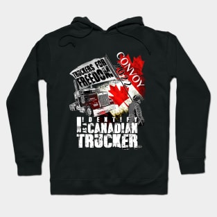 Canada Freedom Convoy 2022 Canadian Truckers Support flag Hoodie